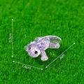 Figurine d'axolotl miniature violette à paillettes pour décoration micro paysage - Axolotl Violet