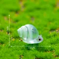 Miniatura de caracol de resina translúcida para decoración de micro paisajes DIY - 1,6cm x 1,1cm / Azul