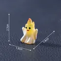 Cute mini Halloween ghost figurine ornament with candle flame head - Ghost with Candle Flame Headpiece (22#)