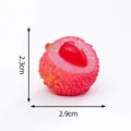 Miniature resin semi-cut lychee fruit figurine for DIY micro landscape decoration - Lychee Shape / 2.3cm x 2.9cm / Lychee