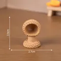 Miniature resin cat tree ornament for dollhouse DIY micro-landscape decor - 2# Rattan Cat Tree / 3.9x2.7cm