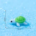 Miniature resin turtle figurine with green shell for micro landscape decoration - Mini Turtle / Blue