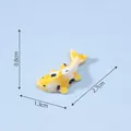 Detailed miniature yellow koi fish figurine for DIY landscaping and aquarium decor - Koi Series / 1# Golden Yellow