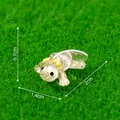 Figurine miniature axolotl avec paillettes dorées, 2x1,4x0,7cm pour déco paysage DIY - Axolotl Jaune