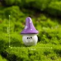 Niedliche lila Miniatur-Pilzfigur für Garten-DIY-Landschaftsbau, 2,6x1,8 cm groß - 1.8x2.6cm
