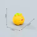 Linda mini figura de resina de fruta amarilla para decoración de micro-paisaje, 1,5 cm - Caqui