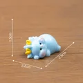 Simpatica mini statuina di drago blu per decorazioni fai-da-te e desktop 2,9 cm - Drago