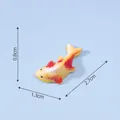 Detailed miniature koi fish figure for micro-landscape decoration, 2.7cm length - Koi Series / 3# Yellow Red