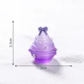 Petit sapin de Noël violet lumineux brossé pour micro-paysage DIY, taille 3,7x3cm - Sommet Nœud Papillon (Fat Purple) / 3.7cm / Violet