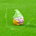 Miniature Halloween mummy gnome figurine for micro landscape decor, 2.5cm tall. - Gnome Holding Sign / Small Halloween