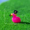 Miniature pink flamingo figurine with graduation cap for gardening micro landscape DIY decor - 4# Flamingo (Graduation Cap)