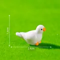 Miniature white pigeon bird figurine for micro landscape DIY decor, 2.4cm length - Eight Pigeon Styles / 3# Standing