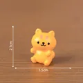 Miniatura gatto arancione in resina per decorazione micro paesaggio fai da te - 2.1x1.5cm