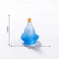 Petit sapin de Noël bleu lumineux pour micro-paysage de neige DIY, 3,9 cm x 2,7 cm - Sommet Étoile à Cinq Branches (Thin Blue Star) / 3.9cm / Bleu