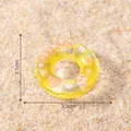 Miniature yellow capybara swim ring ornament for DIY micro landscape beach scenery - 1 Piece / Capybara Style (C2652)
