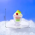 Miniature rainbow ice cream sundae ornament for DIY decoration with 3.3cm height dimension - Style 3 Ice Cream Cup / 3.3x2.1cm