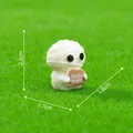 Micro mummy figurine holding Halloween sign, 2.2cm high decoration for DIY landscapes - Mummy Holding Sign / Small Halloween