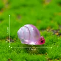 Miniature d'escargot en résine rose pour décoration de micro-paysage - 1,6cm x 1,1cm / Violet