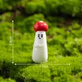 Süße rote Miniatur-Pilzfigur für DIY-Mikrolandschaft-Garten-Dekoration Zubehör - 1.1x2.8cm