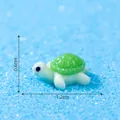 Miniature resin turtle figurine for DIY ocean landscape decor, size 1.2cm - Mini Turtle / Light Green