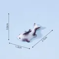 Detailed miniature koi fish figurine for micro landscape DIY, 2.7x1.3x0.8cm size - Koi Series / 5# White Pattern
