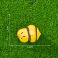 Miniature cute bee figurine ornament for DIY micro garden landscape decoration - Tilted Head Bee (C3455) / 1.2cm x 1.7cm