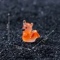 Miniature luminous orange bat-duck figurine for Halloween micro landscape decor, 1.7cm - Halloween Luminous Skeleton Duck (C3509)