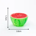 Miniature luminous half-cut watermelon ornament measuring 3.0cm x 1.7cm for DIY decor - Watermelon Shape / 1.7cm x 3.0cm / Watermelon