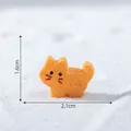 Simpatica statuetta di gatto arancione in miniatura stile pan di zenzero DIY 2,1cm - 2.1x1.6cm