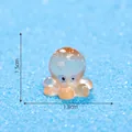 Glowing miniature octopus figurine for micro landscapes, dimensions 1.8cm x 1.5cm - Little Octopus / Orange