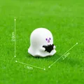 Miniature Halloween ghost figurine with bat, 2.0x1.9x2.2cm decoration - Bat and Ghost / Small Halloween
