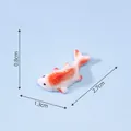 Miniature orange and white koi fish figurine for DIY landscapes, size 2.7x1.3x0.8cm - Koi Series / 6# Red White