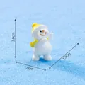 Figurine miniature de bonhomme de neige à ski avec chapeau jaune et écharpe DIY - Bonhomme de Neige avec Bonnet et Écharpe Jaunes / 1# Écharpe Jaune