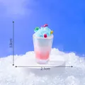 Miniature rainbow ice cream cup DIY ornament for micro landscape decoration, 3.8cm height - 3.8x2.1cm