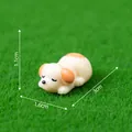 Cute miniature sleeping puppy figurine for micro landscape DIY fairy garden decor - Style 3 / Sleeping