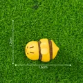 Miniature cute yellow honeybee figurine for DIY fairy garden landscape decoration - Straight Head Bee (C3455) / 1.2cm x 1.7cm