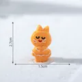 Piccola statuetta di gatto di pan di zenzero arancione per decorazioni fai-da-te - 2.7x1.5cm