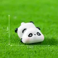 Miniature cute panda figurine 2.5cm size for micro-landscape and desktop decoration - Lying Down