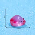 Pink luminous octopus miniature figurine for aquarium and DIY micro landscape décor. - Crab / Pink