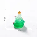 Mini sapin de Noël vert lumineux avec étoile dorée et décorations rouges rondes - 4.1cm