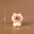 Adorabile statuetta di gatto in miniatura in resina per decorazione micro paesaggio fai da te - 1,8x1,6 cm