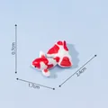 Miniature red and white koi fish ornament for DIY micro-landscape, size 2.4x1.7x0.7cm - Koi Series / 7# Red White