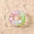 Miniature glow-in-the-dark swim ring toy for DIY beach micro landscape decoration. - 1 Piece / Strawberry Style (C2652)