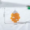 Miniatura statuetta di albero di pan di zenzero natalizio per decorazione, 3,3x2,4 cm - 3.3x2.4cm