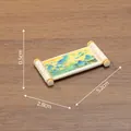 Miniature resin landscape painting scroll for creative dollhouse DIY decor 5.2cm size - Traditional Landscape Art / 5.2x2.8x0.5cm