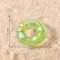 Leuchtender grüner Mini-Dinosaurier-Schwimmring für Strandlandschaft DIY Deko 3,5cm - 1 Stück / Dinosaurier Stil (C2652)