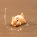 Statuetta in miniatura di animale sdraiato cucciolo pesca decoro tavolo 3x2.2x1.6cm - Cane