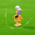 Miniature Halloween signpost decoration with skull and bat for DIY micro landscaping - Halloween Road Sign / Small Halloween