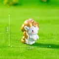 Cute white and gold miniature unicorn figurine for DIY micro landscape gardening - Standing Unicorn