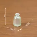 Miniatur-Vase für Puppenhaus, irisierend grün, Höhe 2,3 cm, Breite 1,5 cm - Miniatur Rundbauch Vasenstil (C2755) / Höhe 2.3cm / Vase Stil 2
